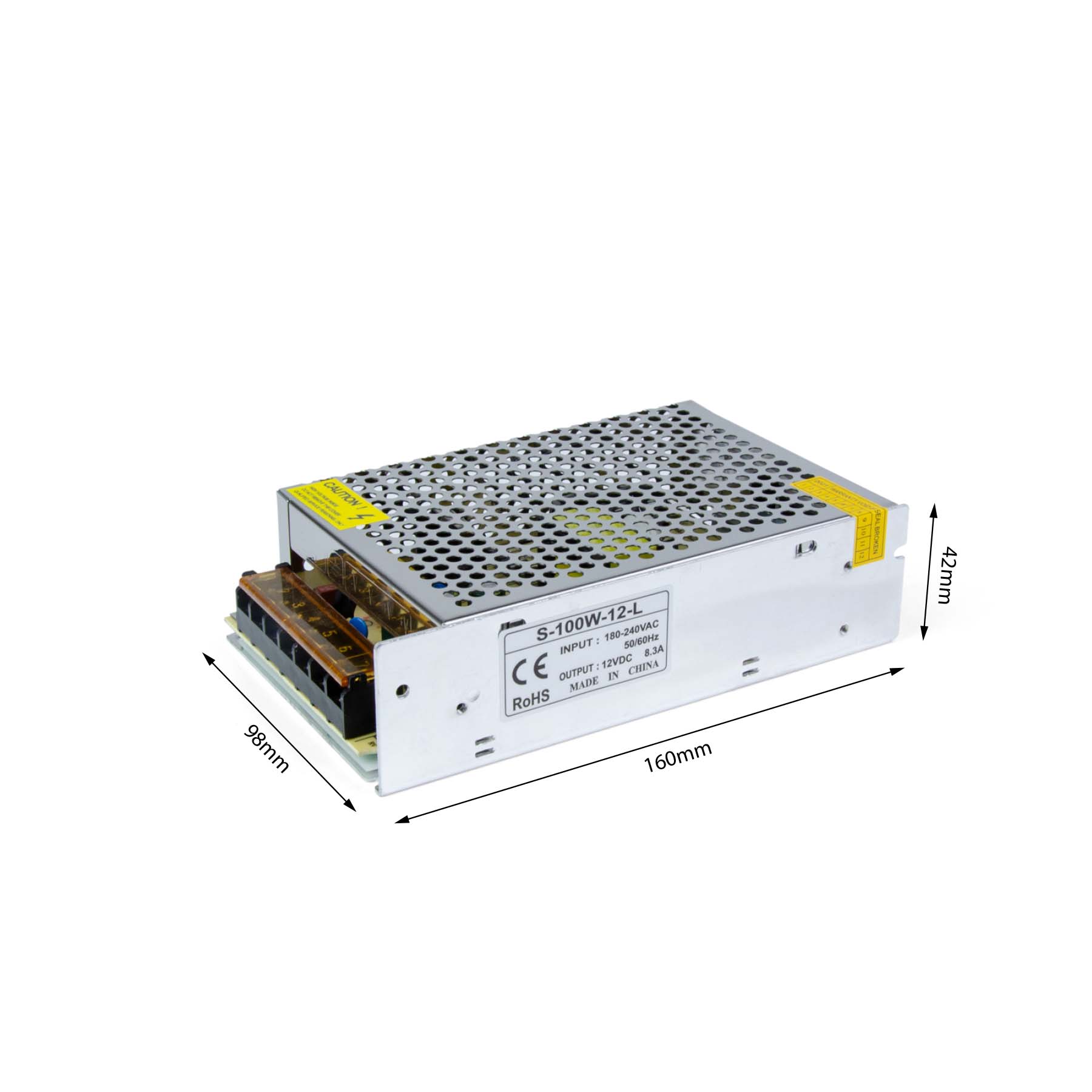 G.W.S. LED LED Drivers/LED Power Supplies IP20 (Non-Waterproof) / 12V / 100W 12V 8.3A 100W LED Driver