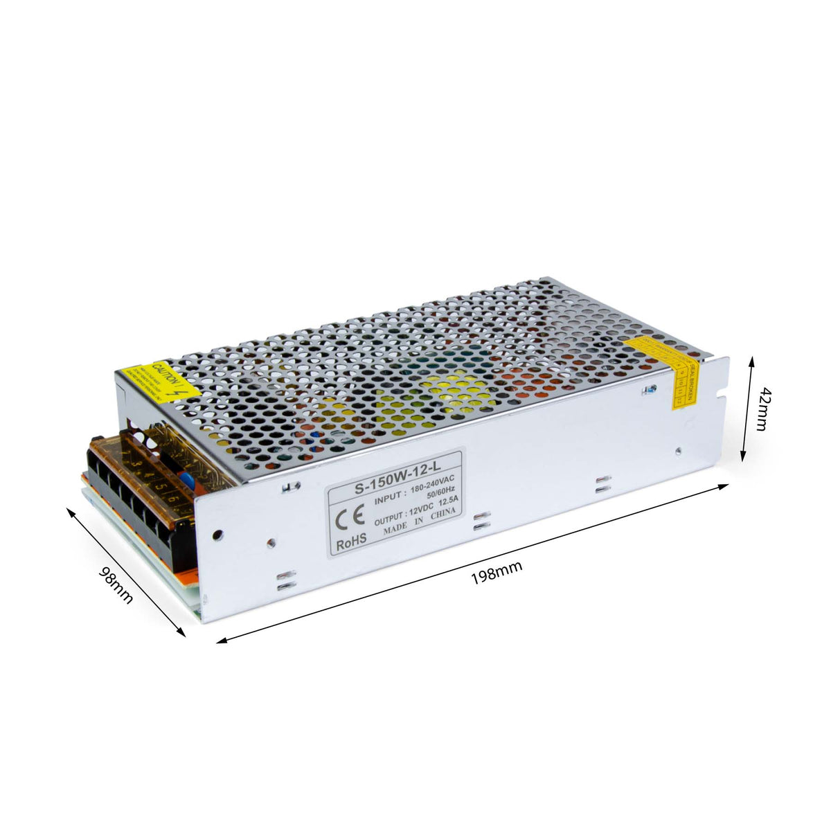 G.W.S. LED LED Drivers/LED Power Supplies IP20 (Non-Waterproof) / 12V / 150W 12V 12.5A 150W LED Driver