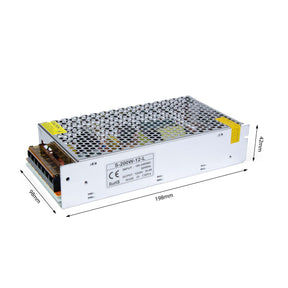 G.W.S. LED LED Drivers/LED Power Supplies IP20 (Non-Waterproof) / 12V / 200W 12V 16.5A 200W LED Driver