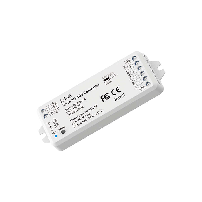 LED RF To 4 Channels 0-10V Dimmer L4-M