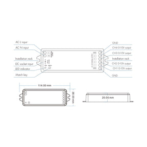G.W.S. LED LED RF To 4 Channels 0-10V Dimmer L4-M