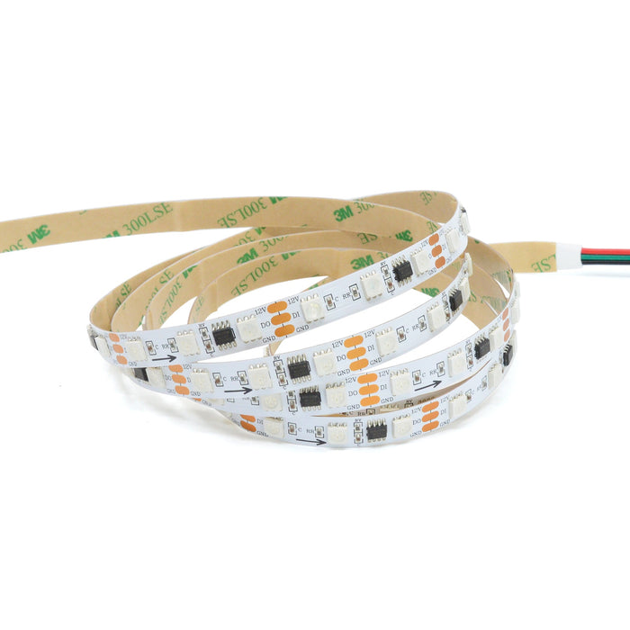 WS2811 SPI 5050 RGB LED Strip Light 12V – 5M Digital Addressable, 20px