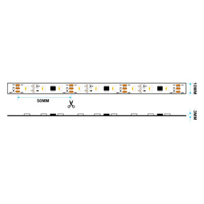 G.W.S. LED LED Strip Lights 5M / SPI RGBWW LED 5050 Strip Light, 5M Reel, IP20, 12V, 60 LEDs/M, 20 Pixels/M, SPI Digital Pixel RGB+Warm White
