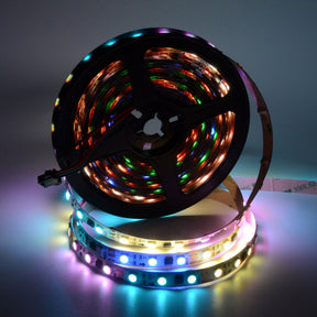 G.W.S. LED LED Strip Lights 5M / SPI RGBWW LED 5050 Strip Light, 5M Reel, IP20, 12V, 60 LEDs/M, 20 Pixels/M, SPI Digital Pixel RGB+Warm White