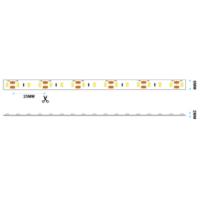 G.W.S. LED LED Strip Lights LED 2835 Strip Light, Zig Zag S-Shape, 5M Reel, IP20, 12V, 120 LEDs/M