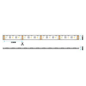 G.W.S. LED LED Strip Lights LED 5050 Strip Light, 5M Reel, IP44, 12V, 60 LEDs/M, RGB+Warm White