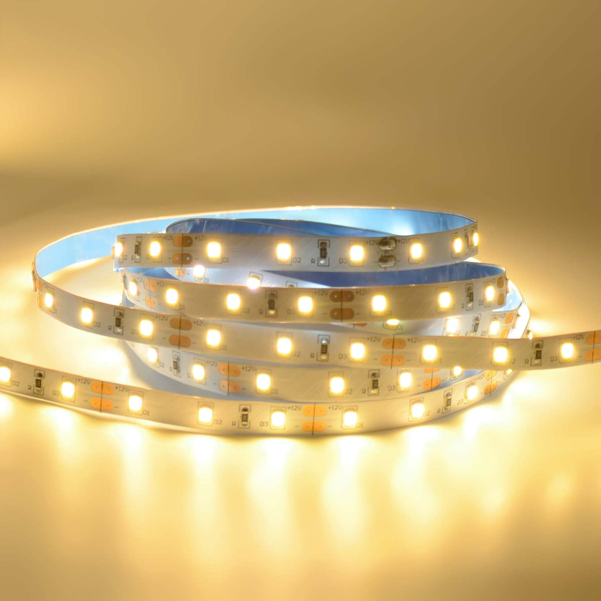 G.W.S. LED LED Strip Lights Strip Only / 5M / Warm White (3000K) LED 2835 Strip Light, 5M Reel, IP20, 12V, 60 LEDs/M