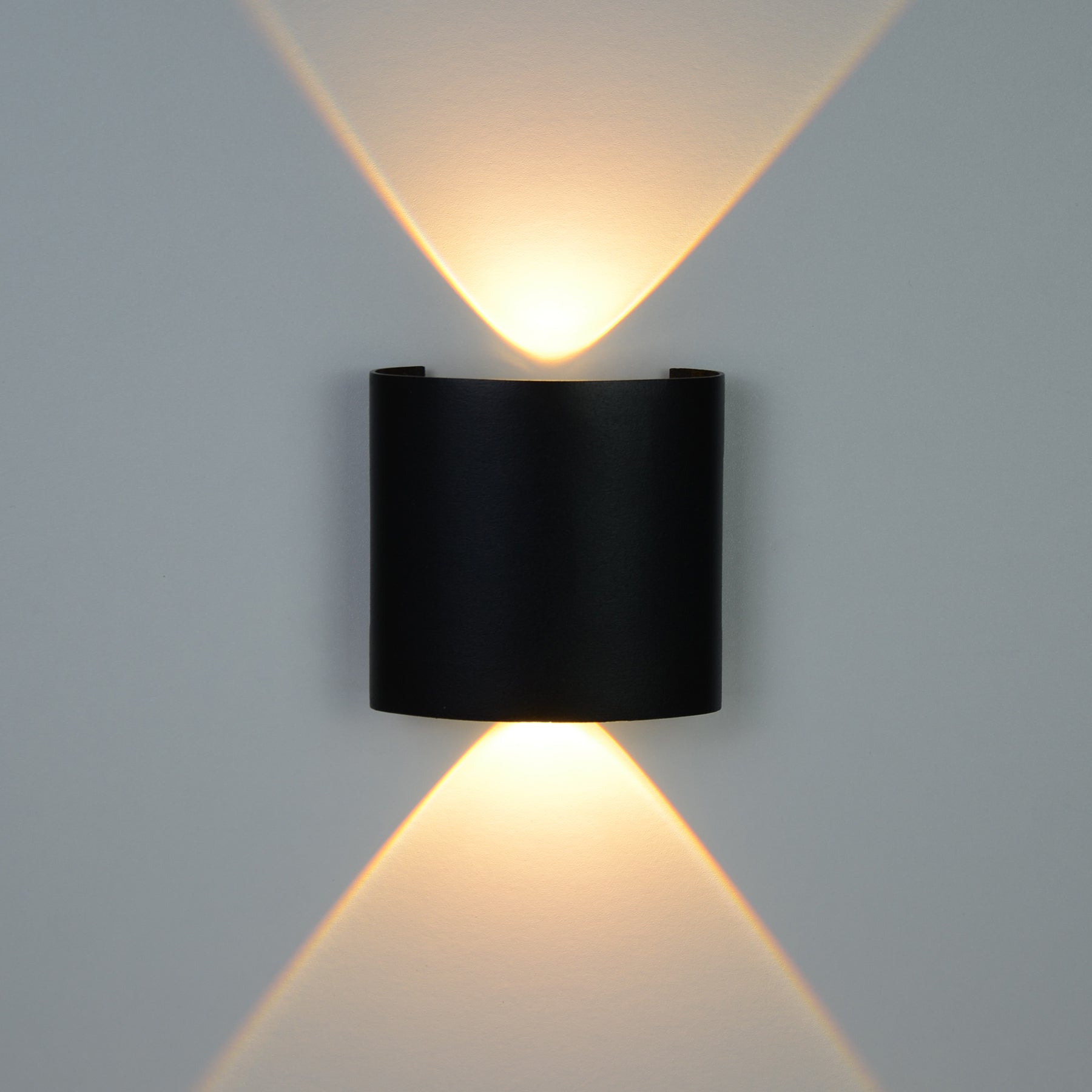 Black 2W LED Up and Down Wall Light (WL-T2-B)