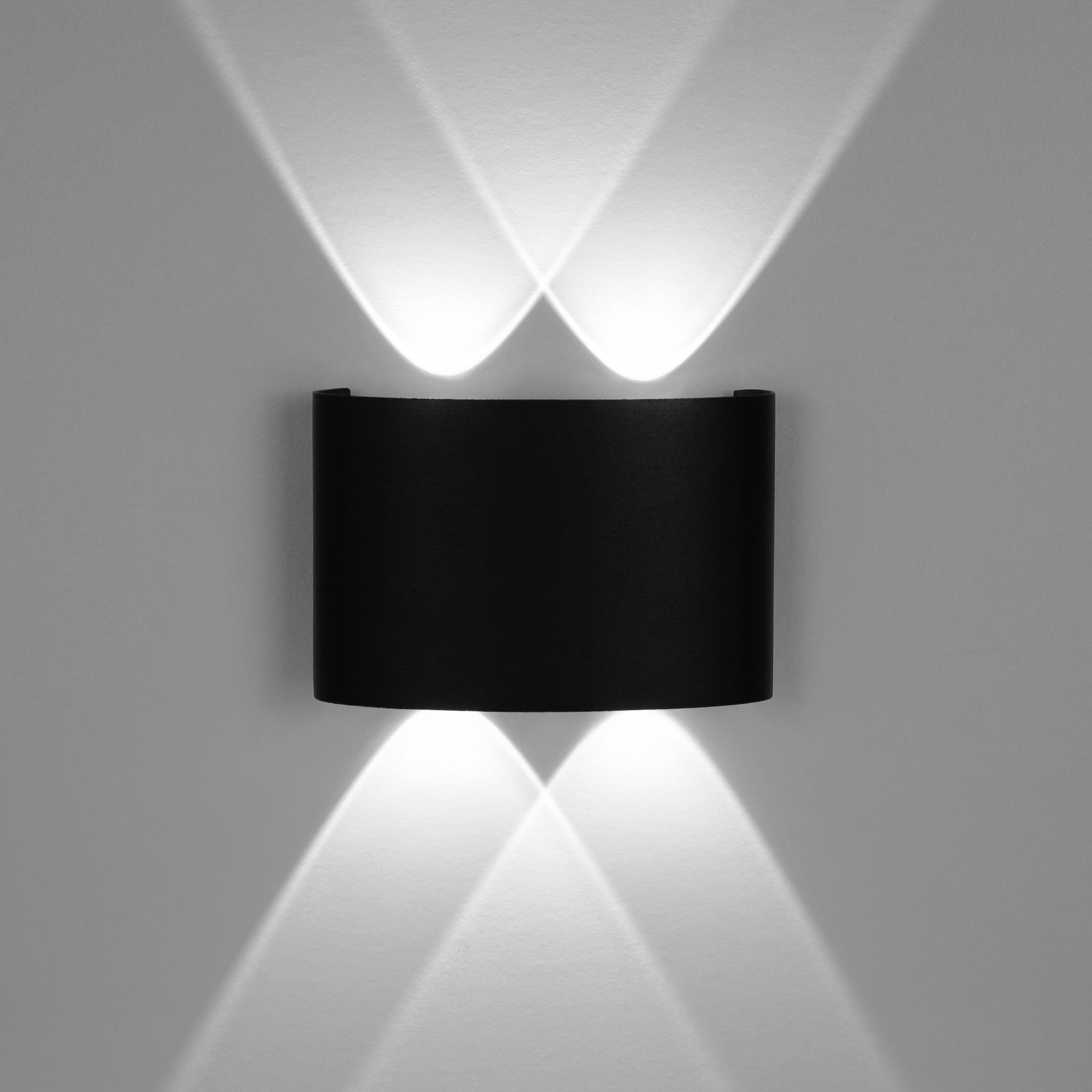 Black 4W LED Up and Down Wall Light (WL-T4-B)