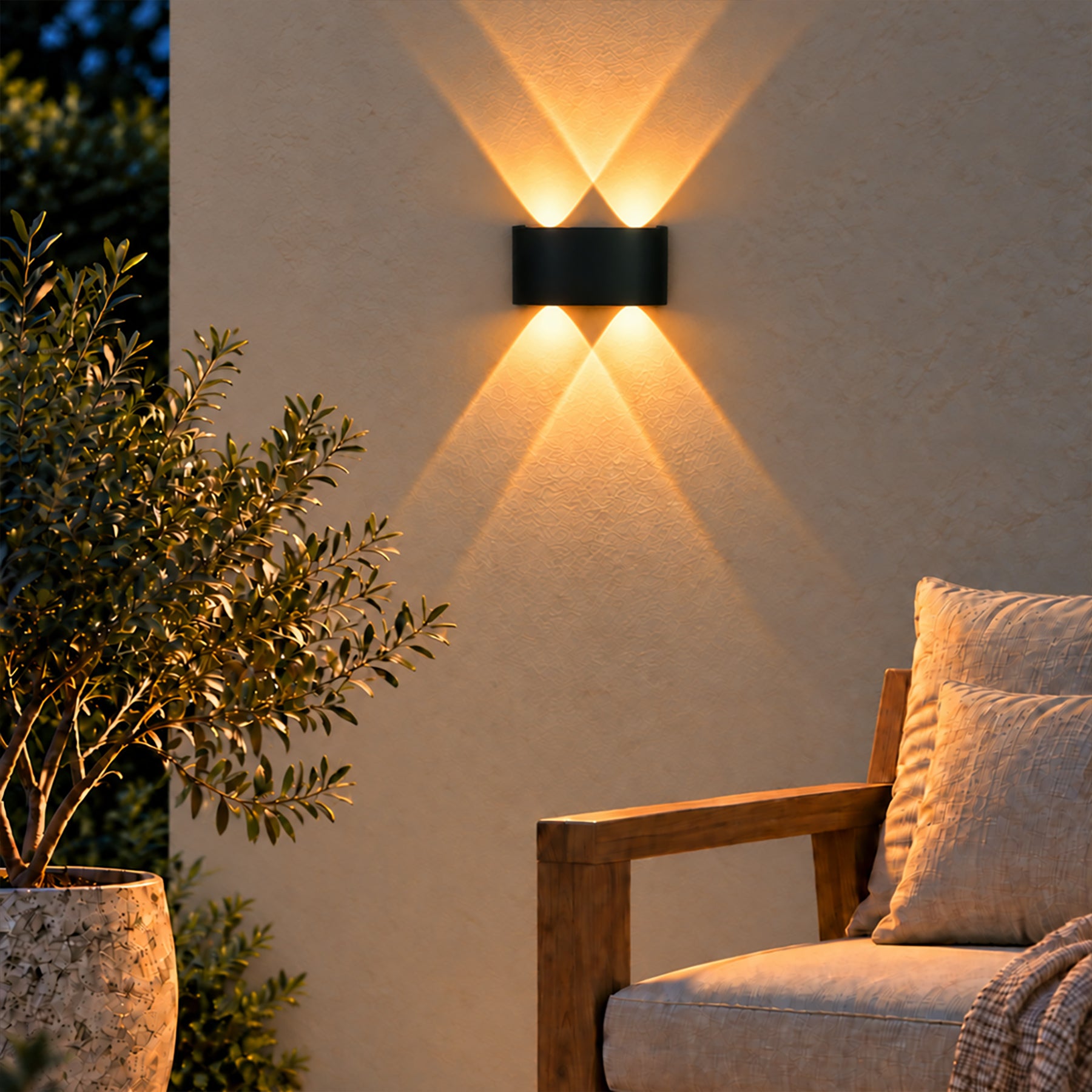 G.W.S. LED LED Wall Lights Black 4W LED Up and Down Wall Light (WL-T4-B)