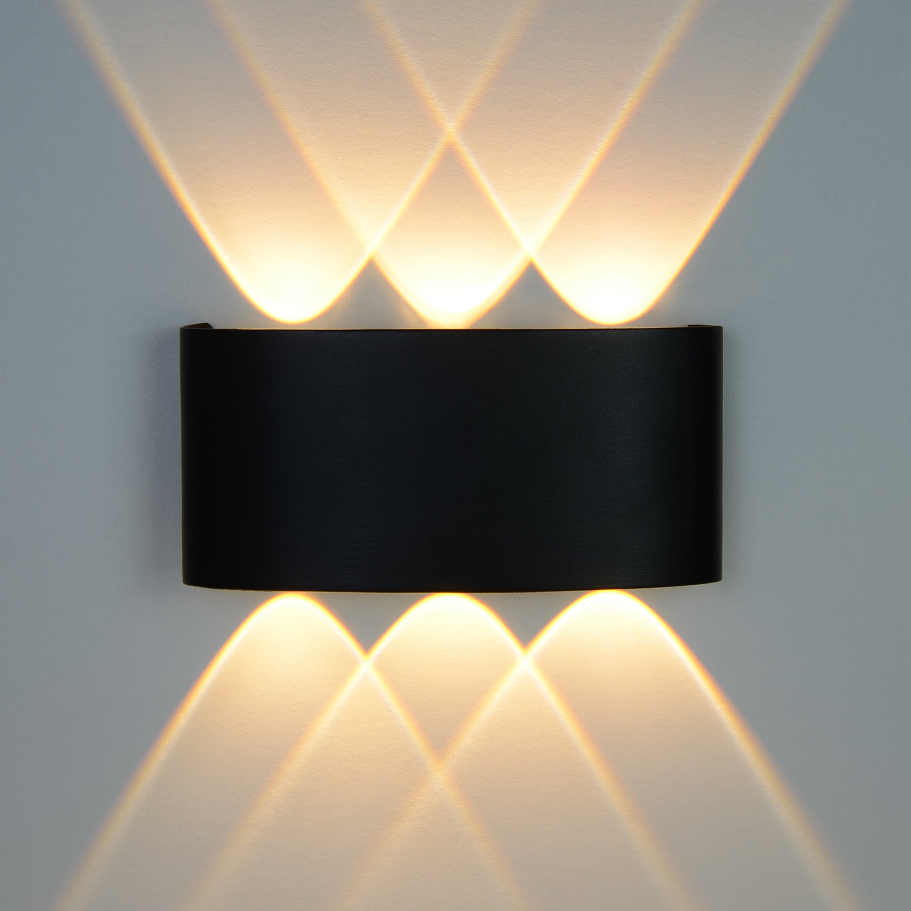 Black 6W LED Up and Down Wall Light (WL-T6-B)