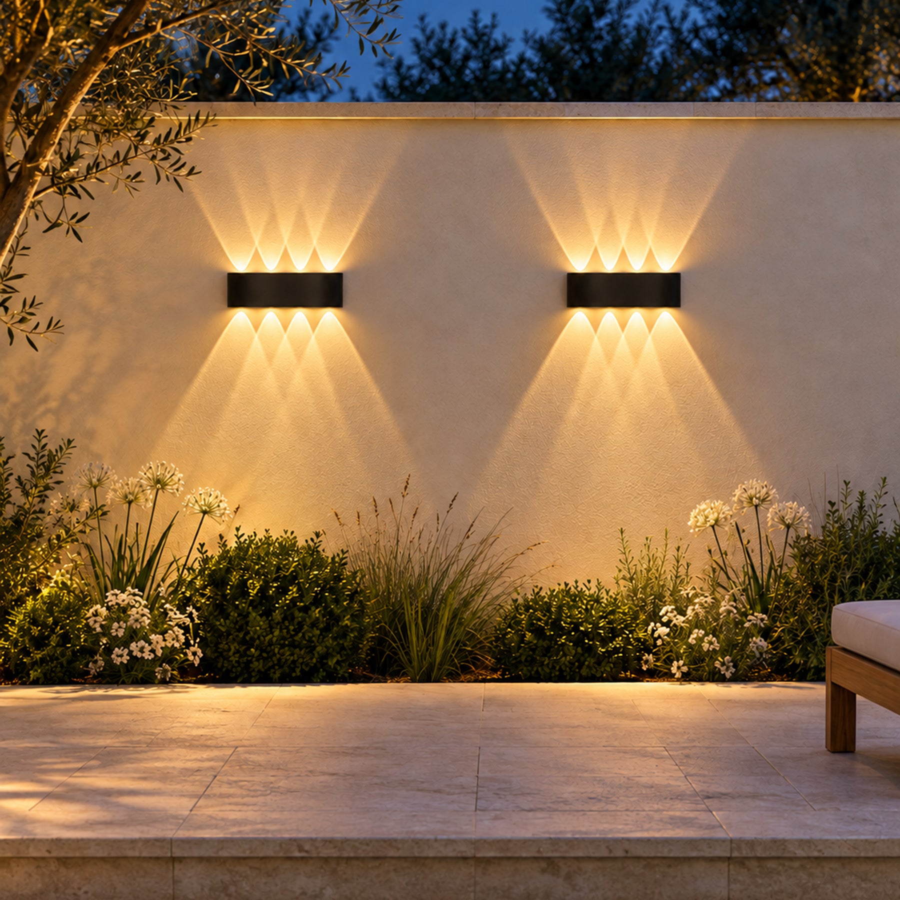 G.W.S. LED LED Wall Lights Black 8W LED Up and Down Wall Light (WL-T8-B)