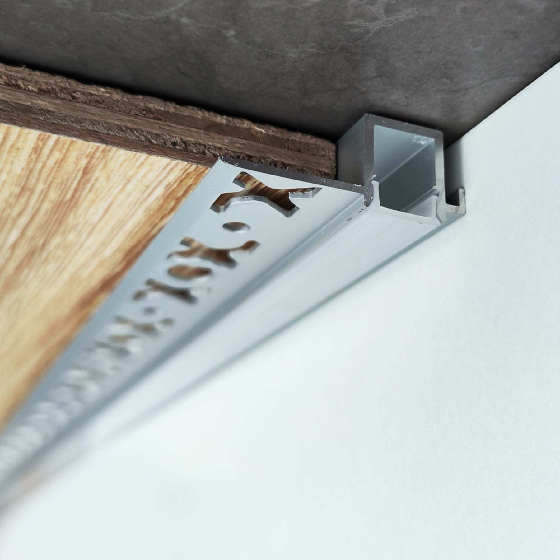 G.W.S. LED Plaster-In Trimless Recessed LED Aluminium Profile 35.7x14mm (319)