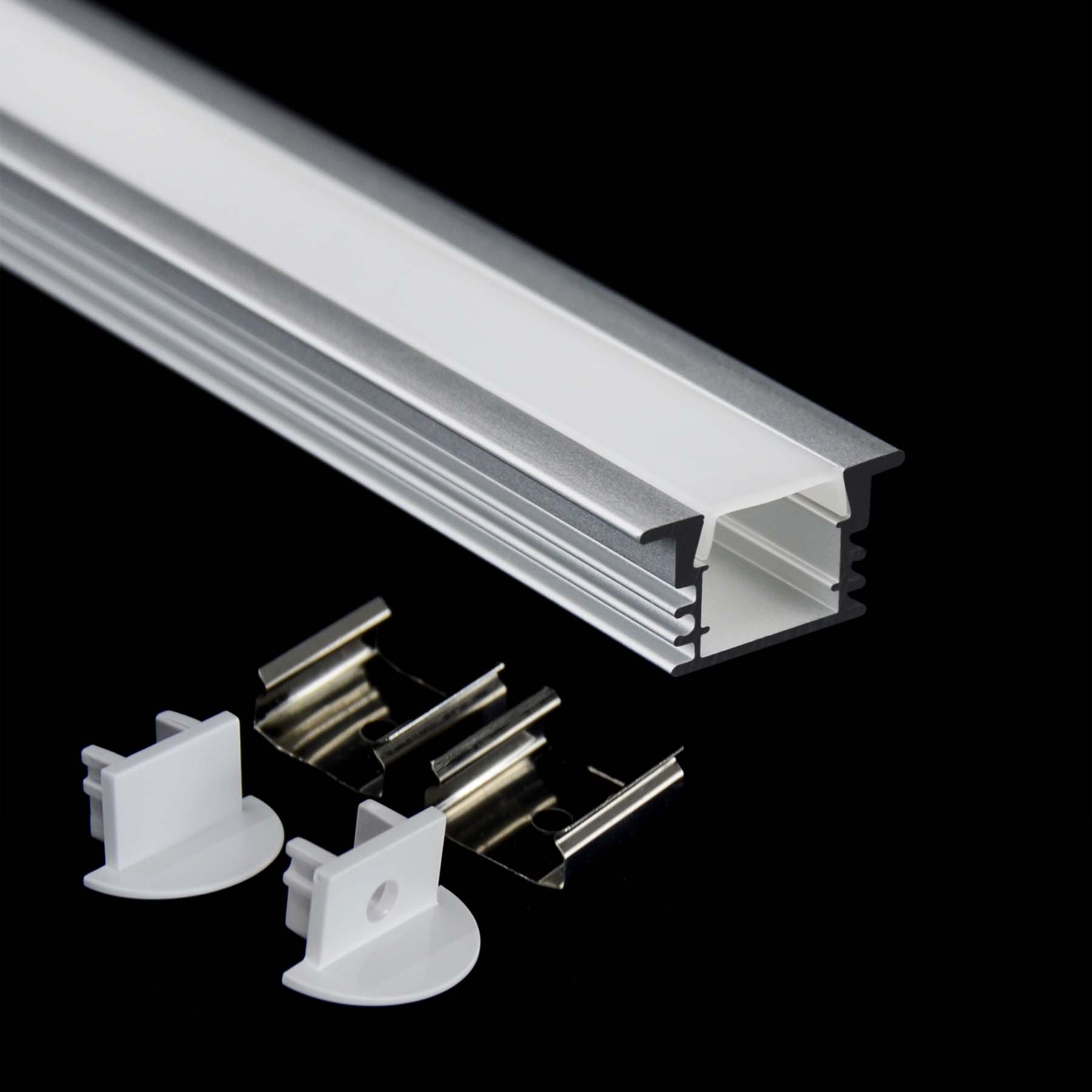 G.W.S. LED Recessed LED Aluminium Profile 23.8x12mm (006B-Y2412)