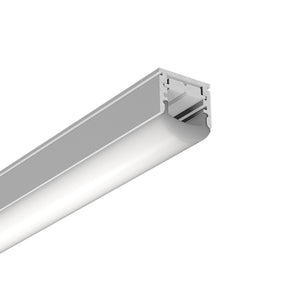 G.W.S. LED Silver / 1M / 1 Adjustable Beam Angle Surface Mounted LED Aluminium Profile – 15° to 90° (342-M1619)