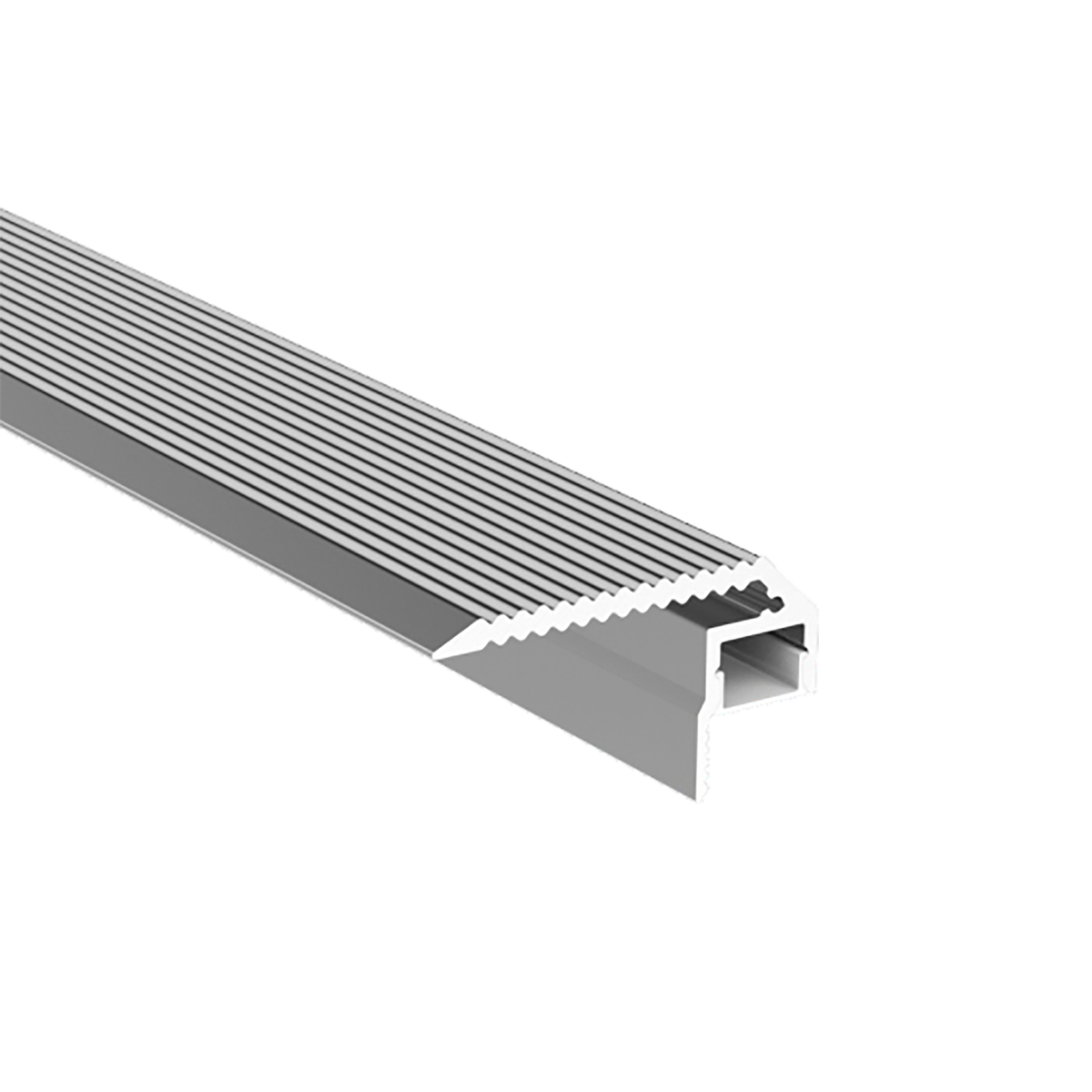 G.W.S. LED Silver / 1M / 1 Stair Nosing LED Aluminium Profile 41.8x22.4mm (2007)