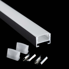 G.W.S. LED Slim Surface Mounted Invisible Brackets LED Aluminium Profile 16.2x11mm (570)