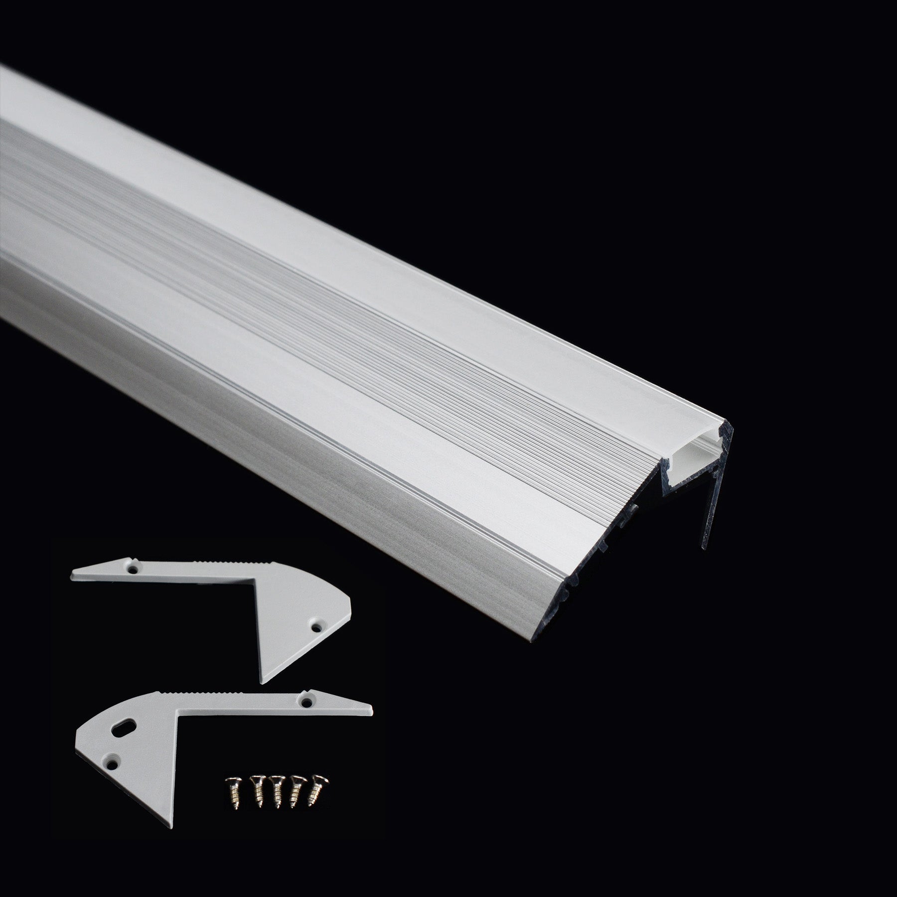 G.W.S. LED Stair Nosing LED Aluminium Profile 53.7x25mm (630)