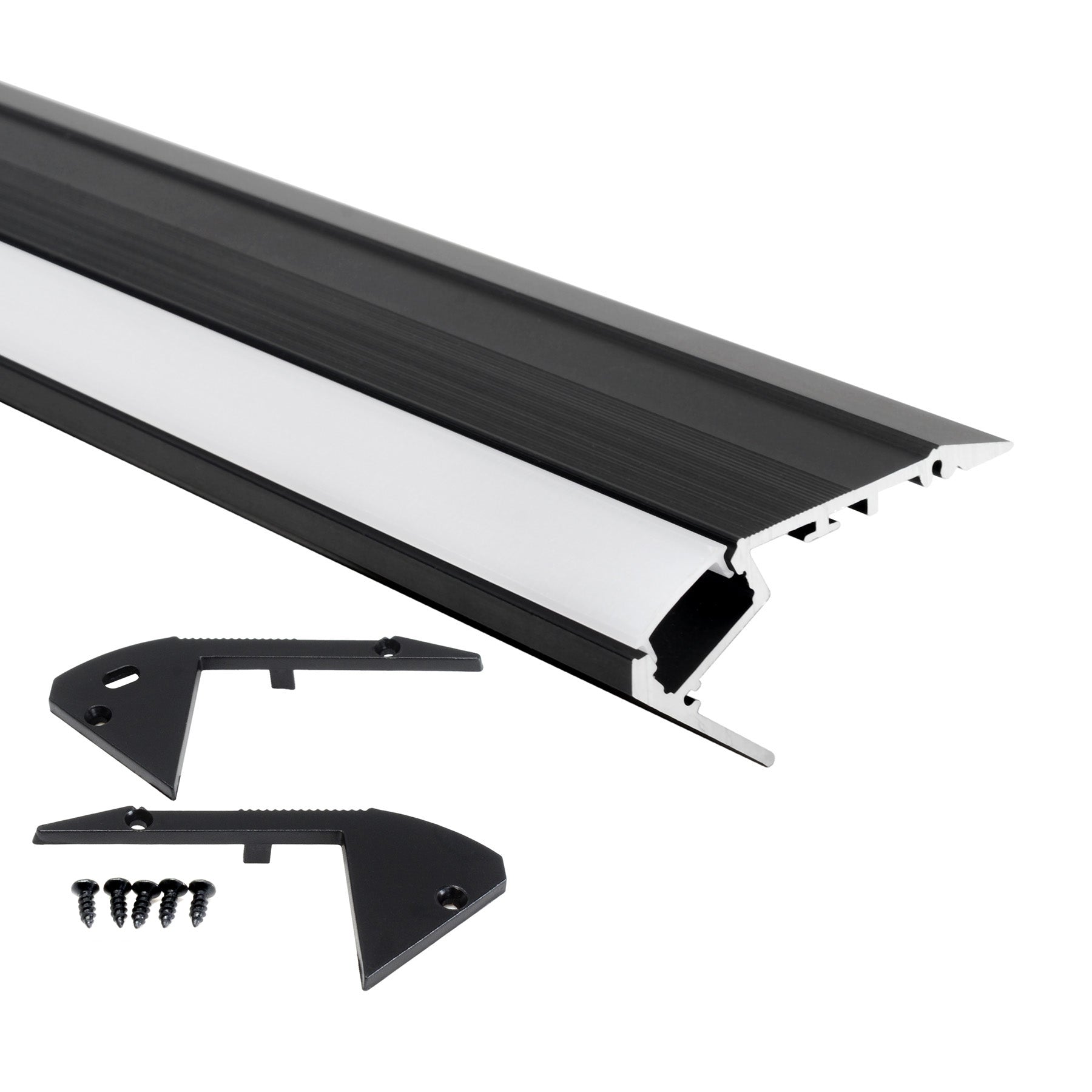 G.W.S. LED Stair Nosing LED Aluminium Profile 53.7x25mm (630)