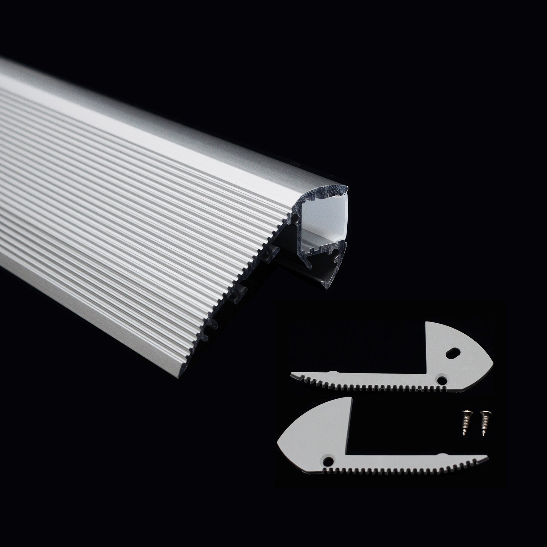 G.W.S. LED Stair Nosing LED Aluminium Profile 66x27mm (134)