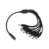 G.W.S. LED Strip Connectors 1 Female to 8 Male 5.5mmx2.1mm DC Power Splitter Cable