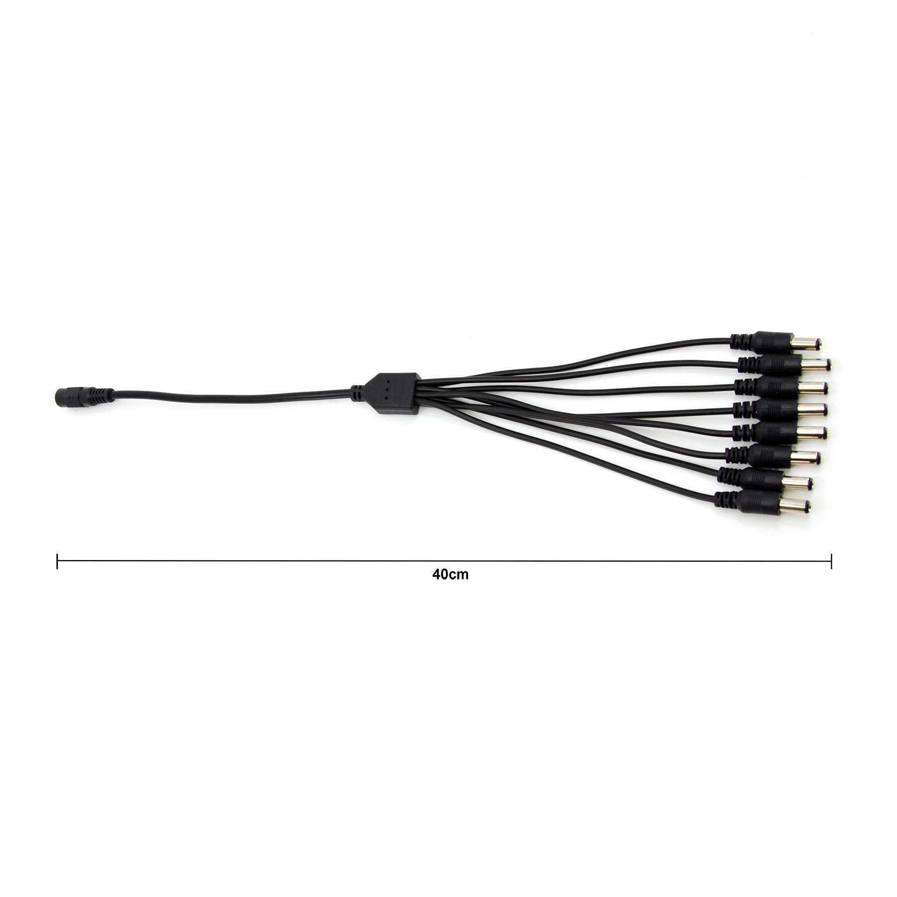 G.W.S. LED Strip Connectors 1 Female to 8 Male 5.5mmx2.1mm DC Power Splitter Cable