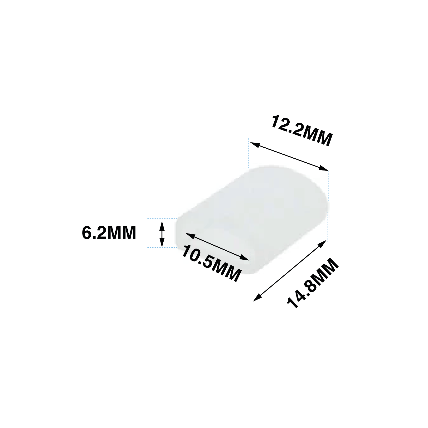 G.W.S. LED Strip Connectors 5 End Cap For AC COB LED Strip Light (50cm/Cut)