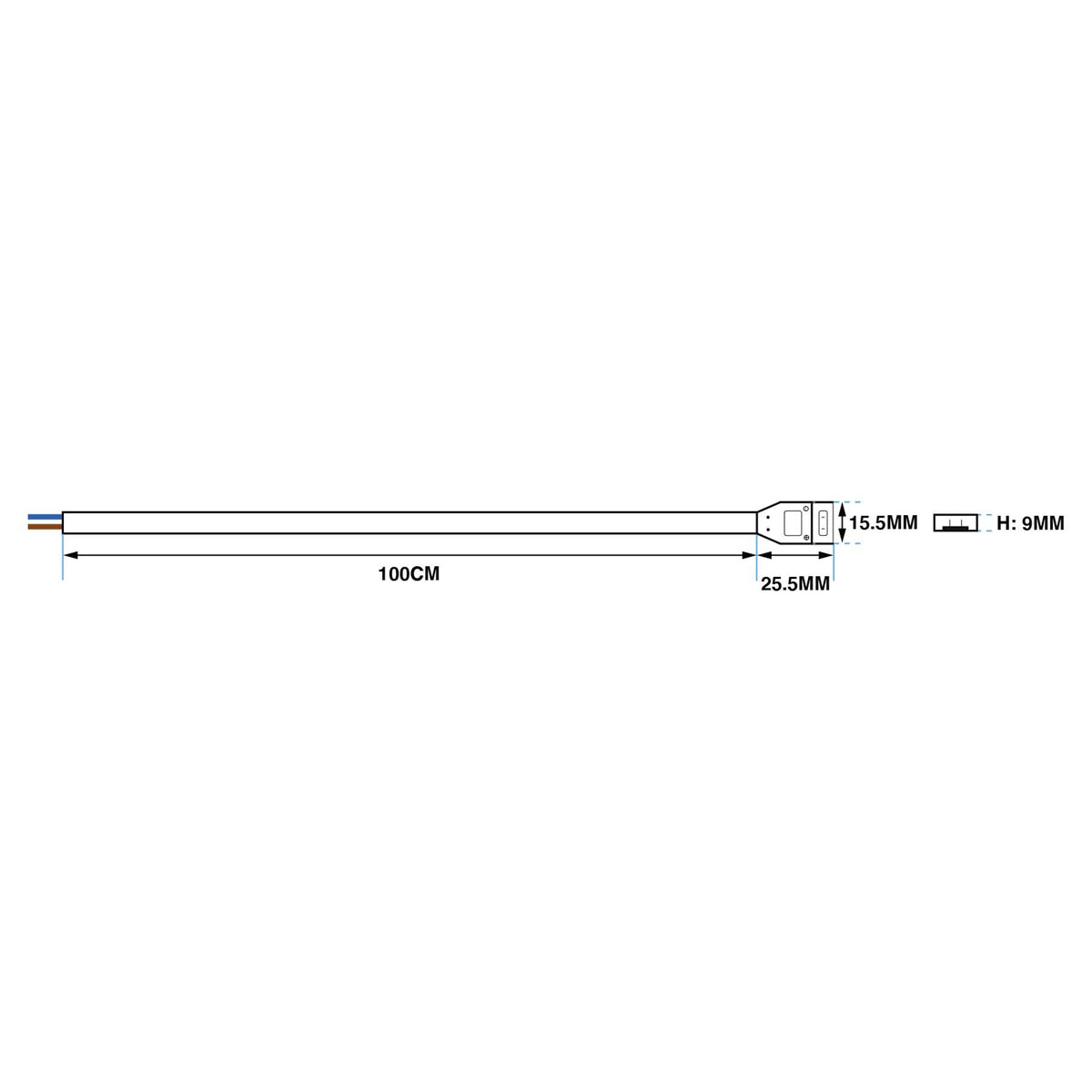 G.W.S. LED Strip Connectors Hard Wiring Set For LED COB AC Strip Light