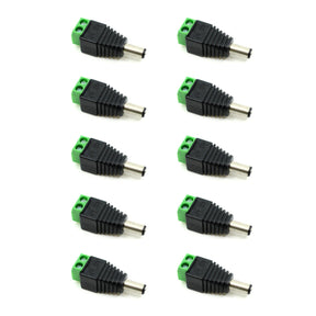 G.W.S. LED Strip Connectors Pack of 10 5.5mmx2.1mm DC Socket Jack Connector