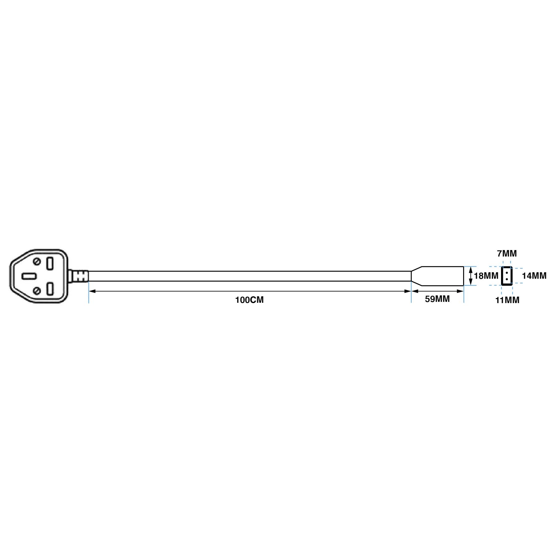 G.W.S. LED Strip Connectors Standard UK Plug Set For AC LED Strip Lights