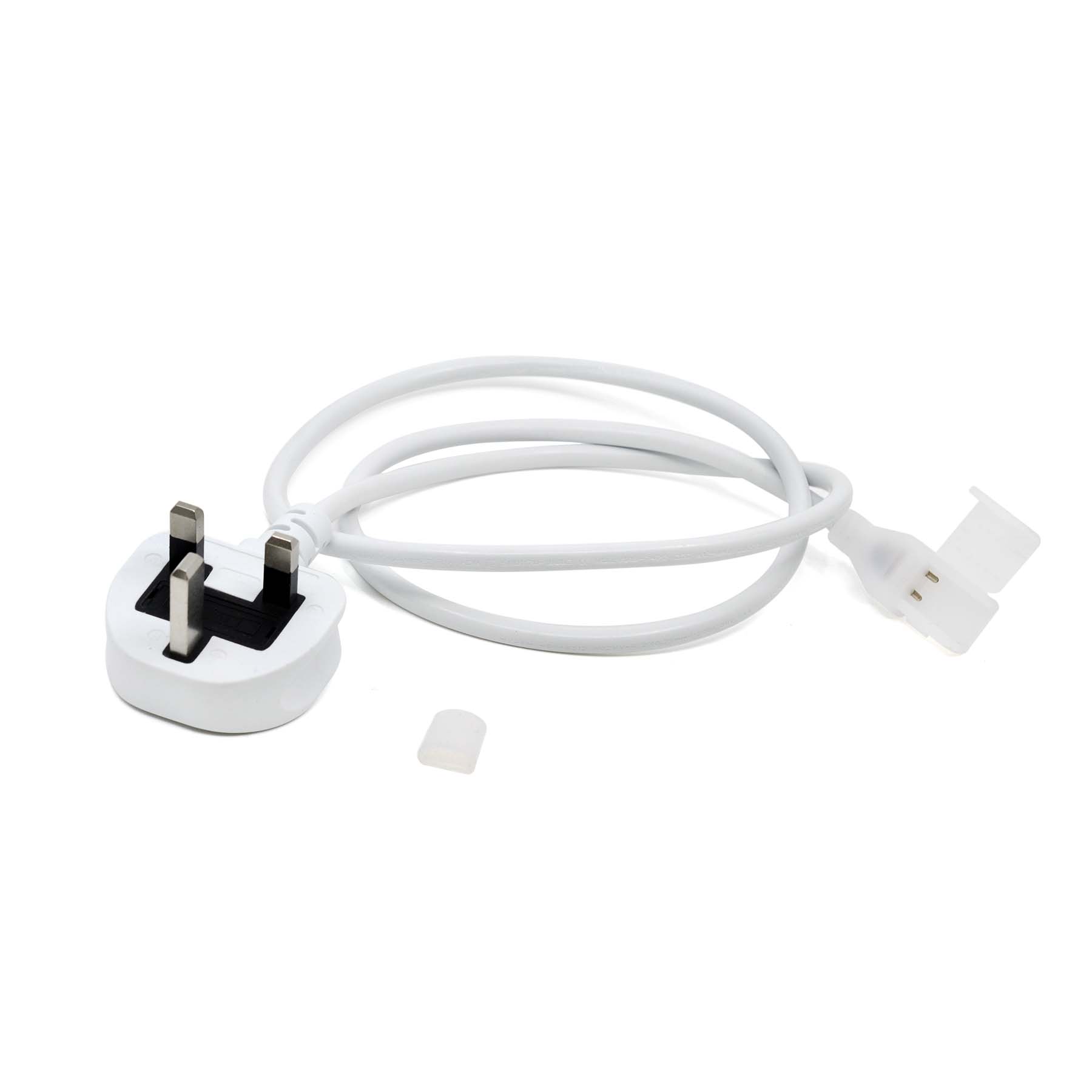 G.W.S. LED Strip Connectors Standard UK Plug Set For LED COB AC Strip Light (10cm/Cut)