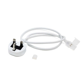 G.W.S. LED Strip Connectors Standard UK Plug Set For LED COB AC Strip Light (10cm/Cut)