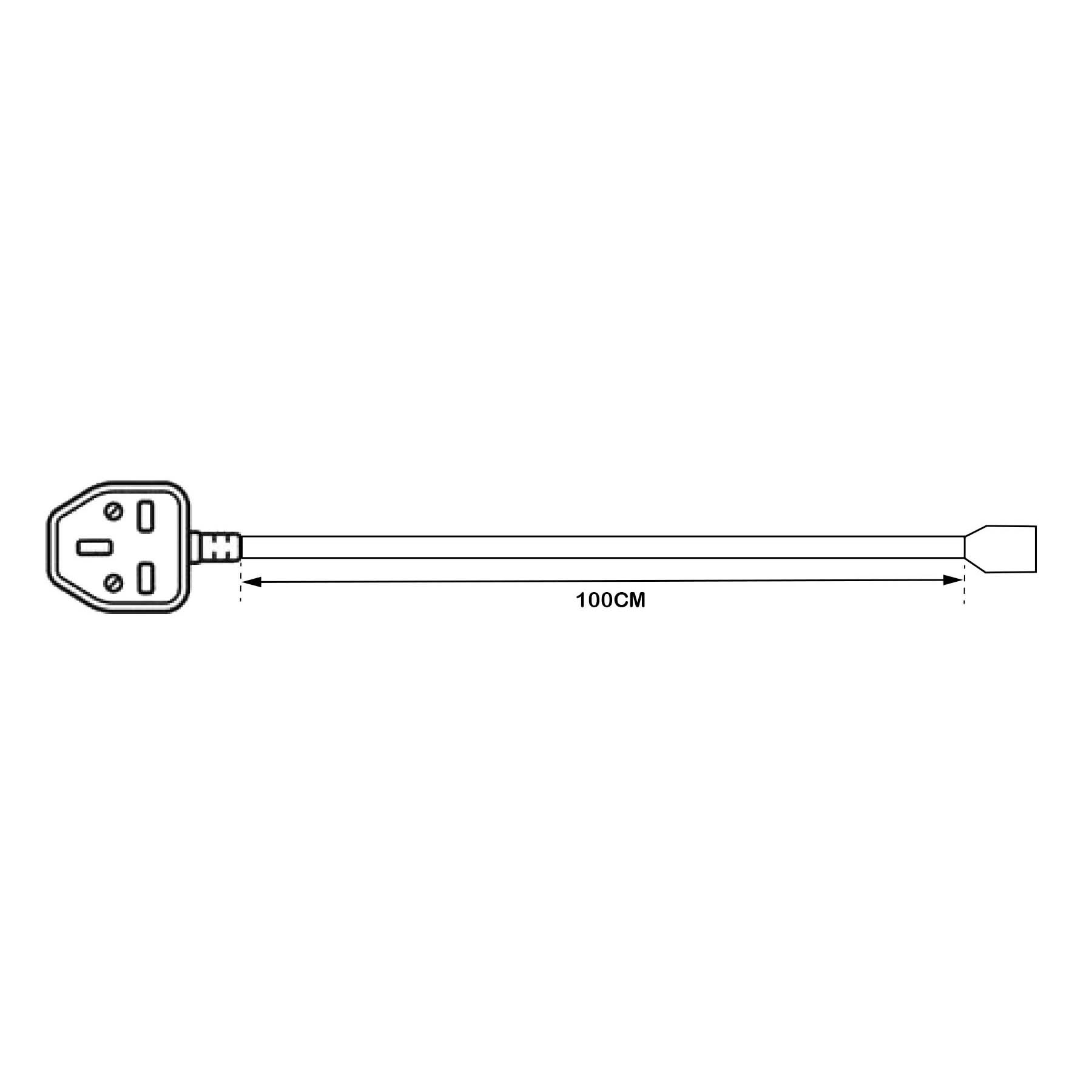 G.W.S. LED Strip Connectors Standard UK Plug Set For LED COB AC Strip Light (10cm/Cut)