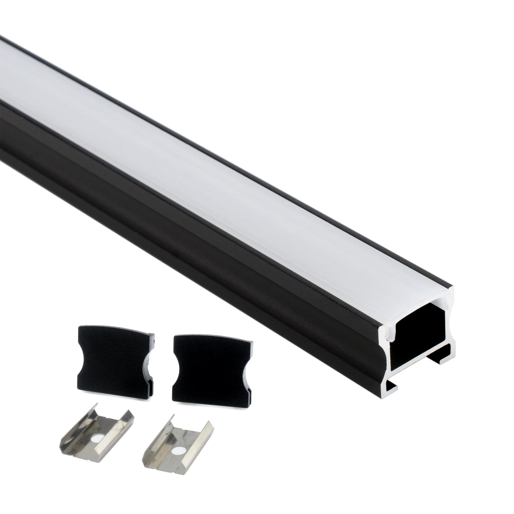 G.W.S. LED Surface Mounted Invisible Brackets LED Aluminium Profile 17x14.3mm (571)