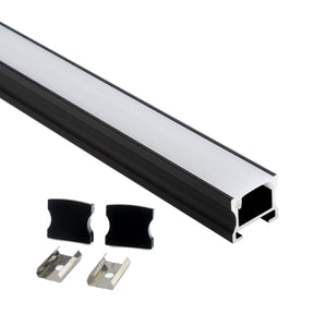 G.W.S. LED Surface Mounted Invisible Brackets LED Aluminium Profile 17x14.3mm (571)