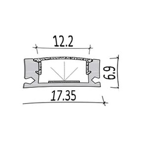 G.W.S. LED Surface Mounted LED Aluminium Profile 013-M1707