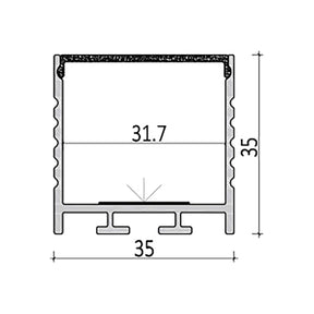 G.W.S. LED Surface Mounted LED Aluminium Profile 111-M3535