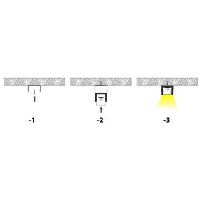 G.W.S. LED Surface Mounted LED Aluminium Profile 12.5x10mm (546)