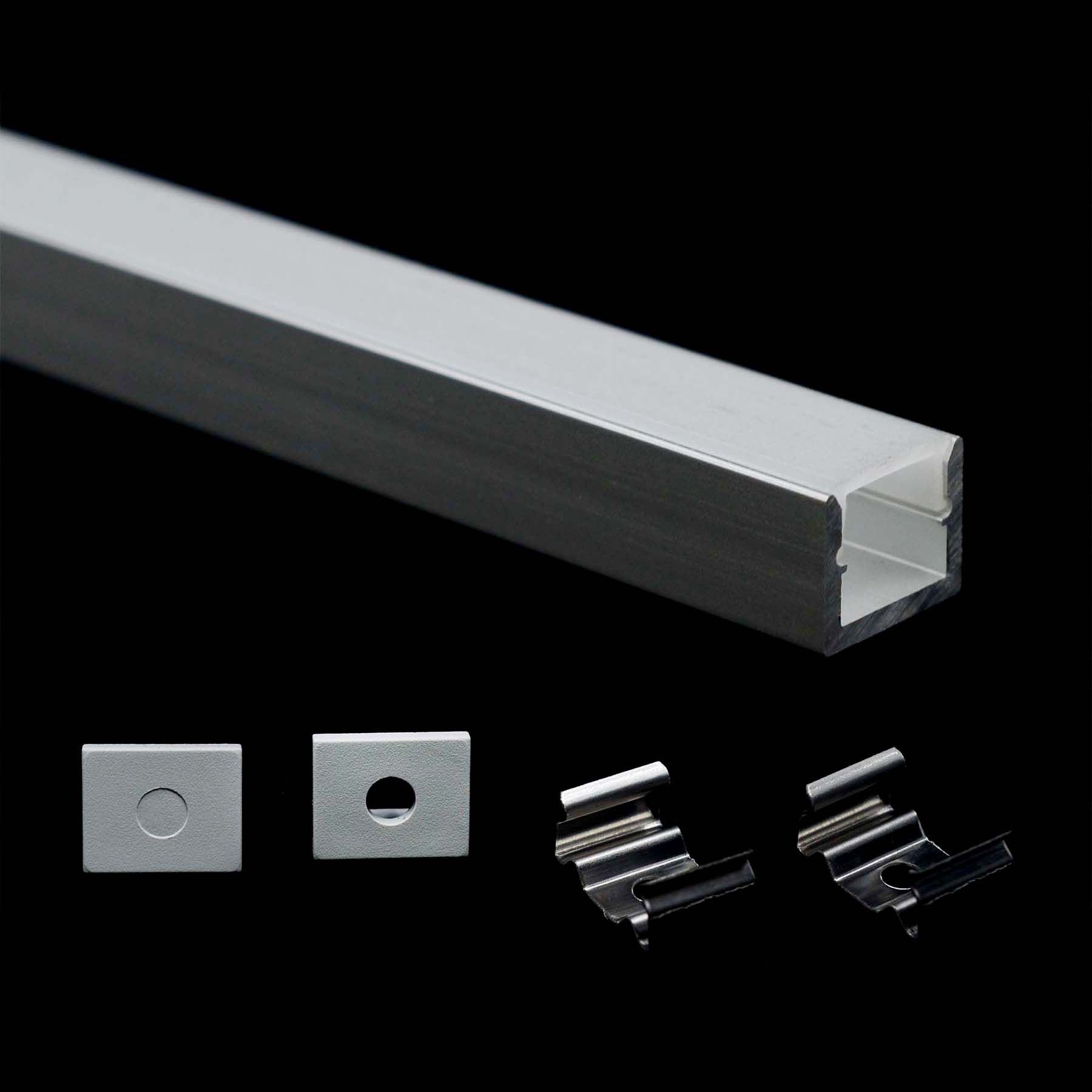 G.W.S. LED Surface Mounted LED Aluminium Profile 12.5x10mm (546)