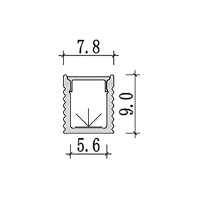 G.W.S. LED Surface Mounted LED Aluminium Profile 129-M0809