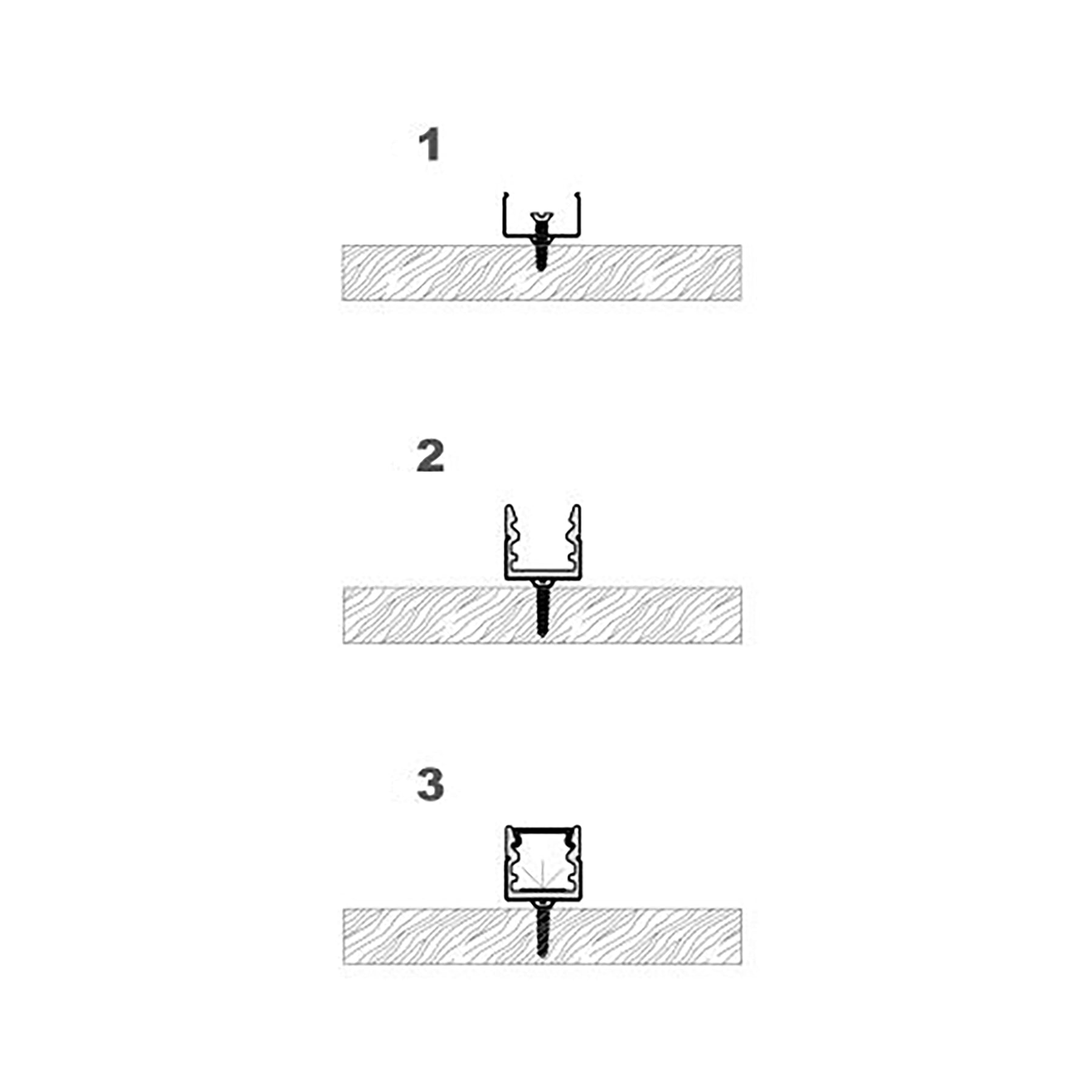 G.W.S. LED Surface Mounted LED Aluminium Profile 196-M1010