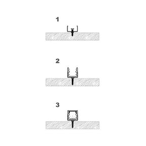 G.W.S. LED Surface Mounted LED Aluminium Profile 196-M1010