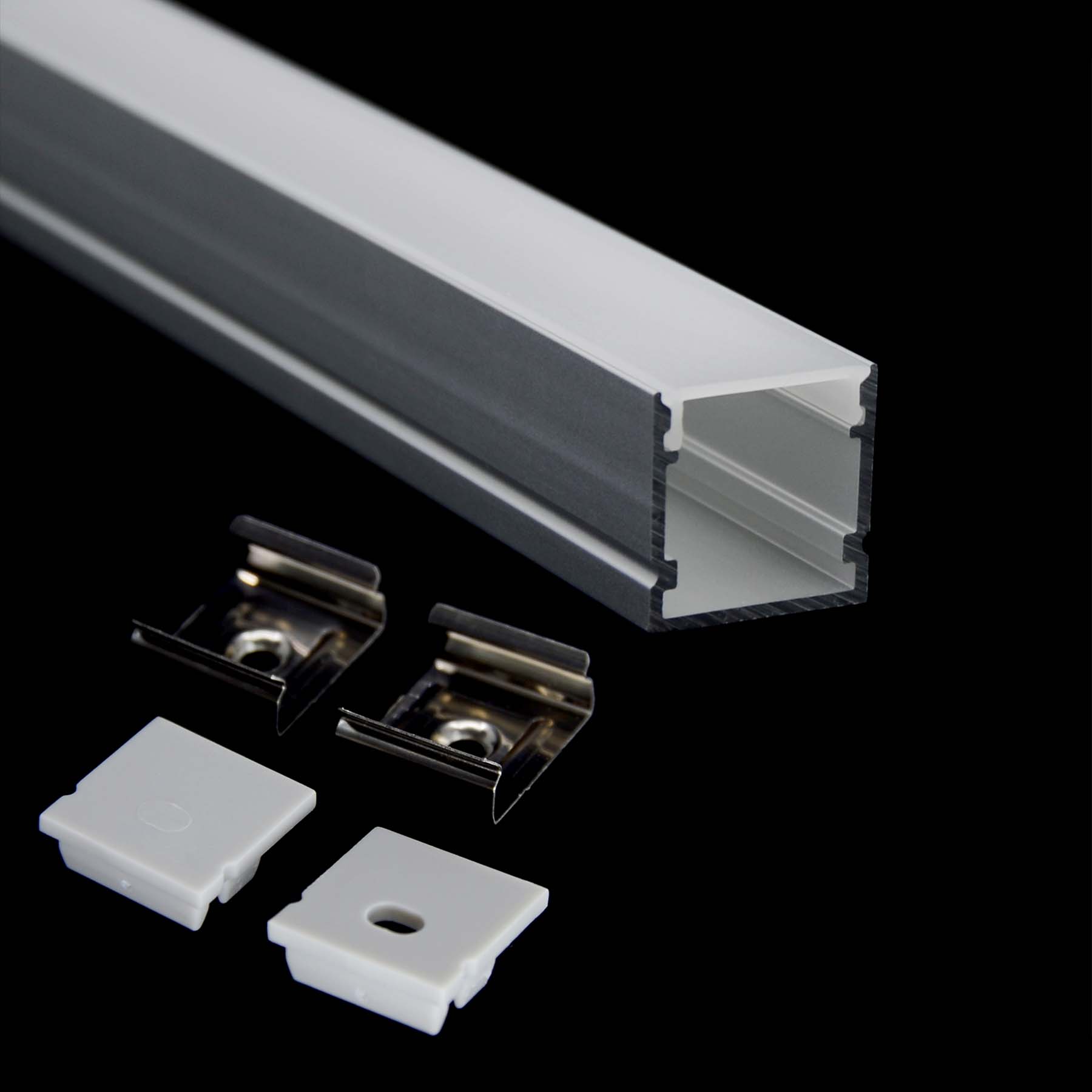 G.W.S. LED Surface Mounted LED Aluminium Profile 20x20mm (168-M2020)