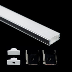 G.W.S. LED Ultra Thin Surface Mounted LED Aluminium Profile 17.35x6.9mm (013-M1707)