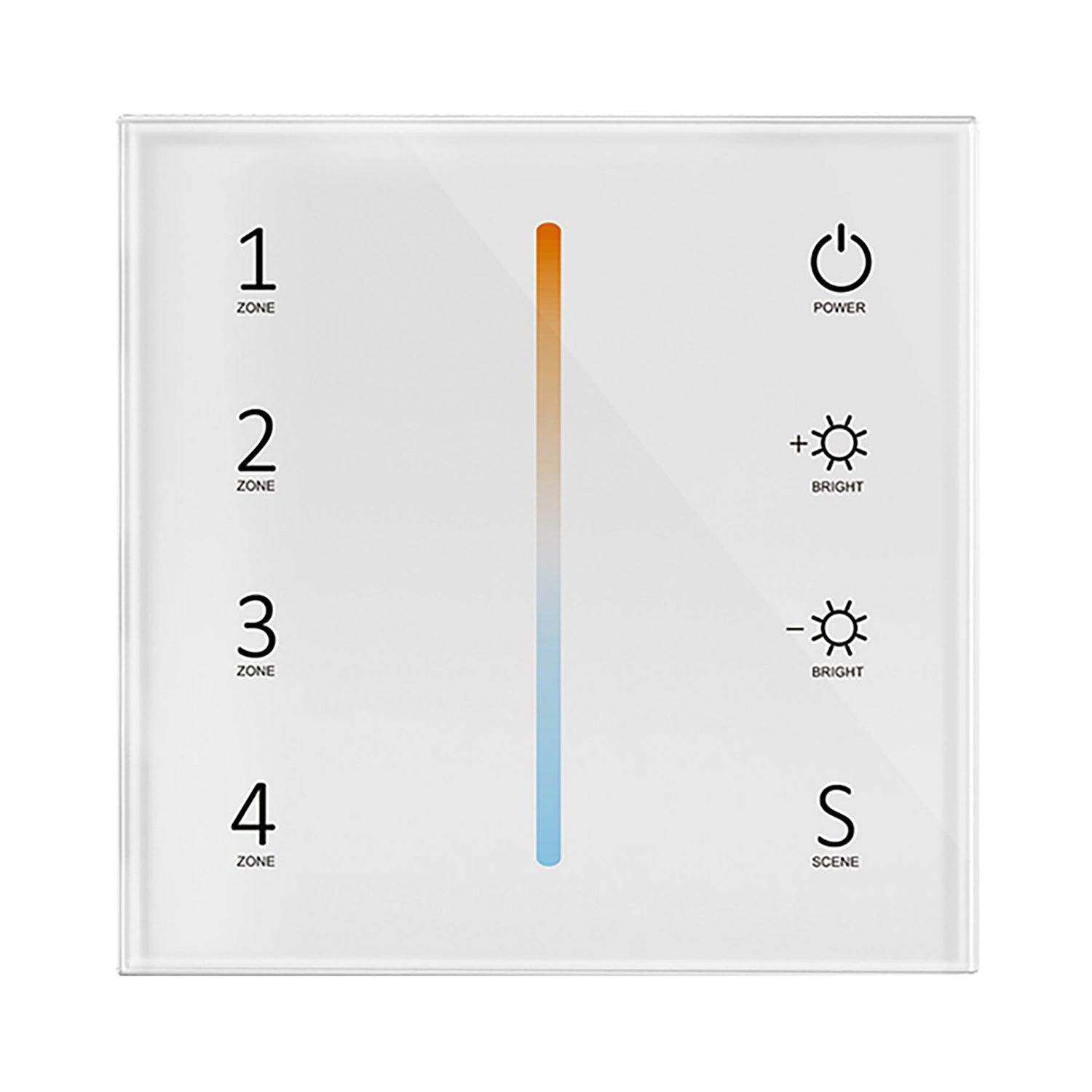 4 Zone CCT Touch Panel Remote Control 2.4GHz RF 2*AAA Battery T22