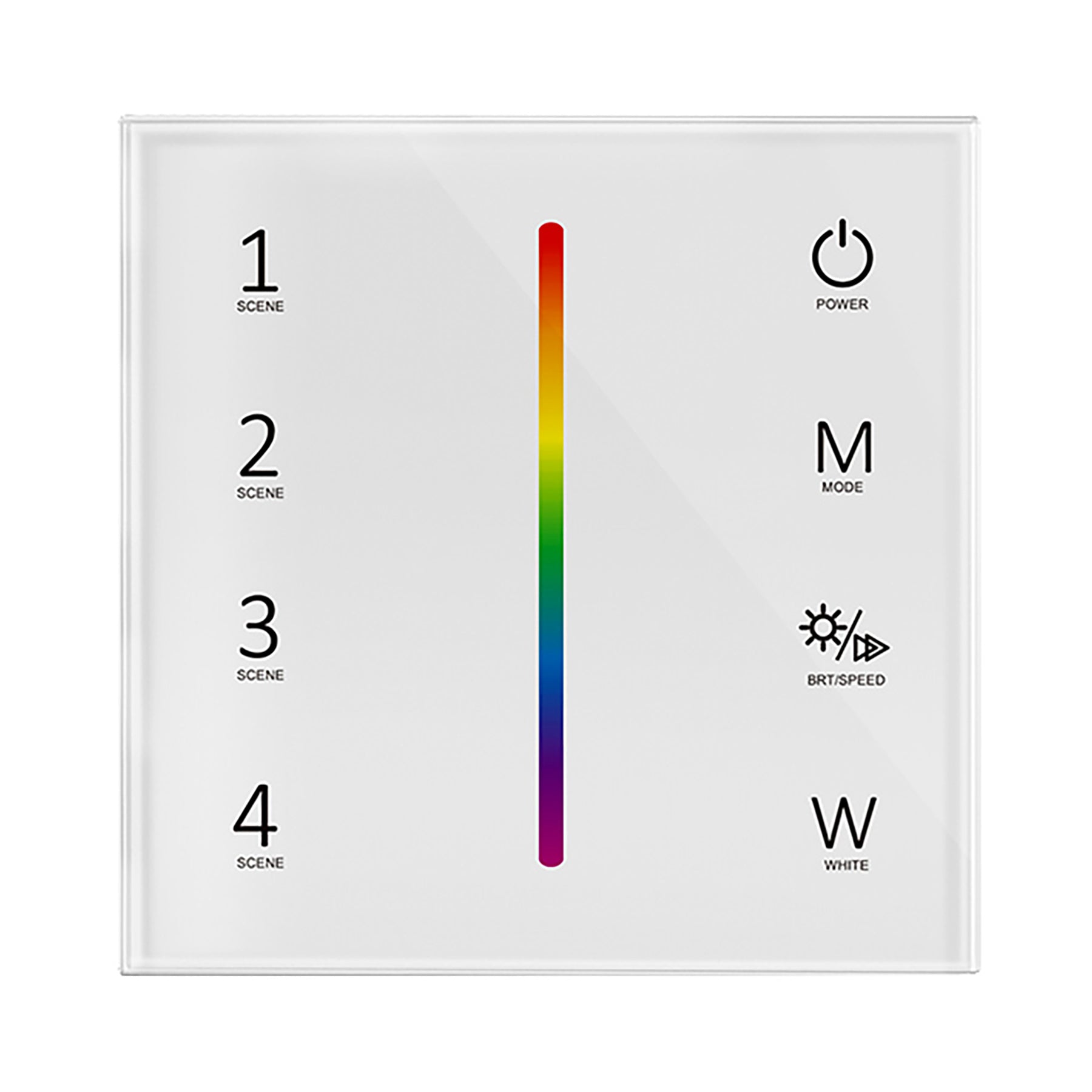 G.W.S. LED White 4CH*3A 12-24VDC CV RGBW Touch Panel Controller T4-1