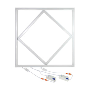 G.W.S LED Wholesale 595x595mm LED Panel Lights LED Diamond Lattice Panel Frame Border Edge Light 591x591mm 60W