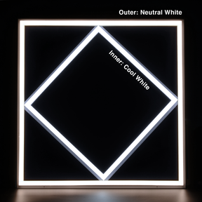 G.W.S LED Wholesale 595x595mm LED Panel Lights LED Diamond Lattice Panel Frame Border Edge Light 591x591mm 60W