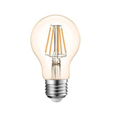G.W.S LED Wholesale Filament LED Bulbs Amber / Warm White (2700K) / 1 A60 Vintage Style Dimmable E27 8W LED Filament Globe GLS Light Bulb