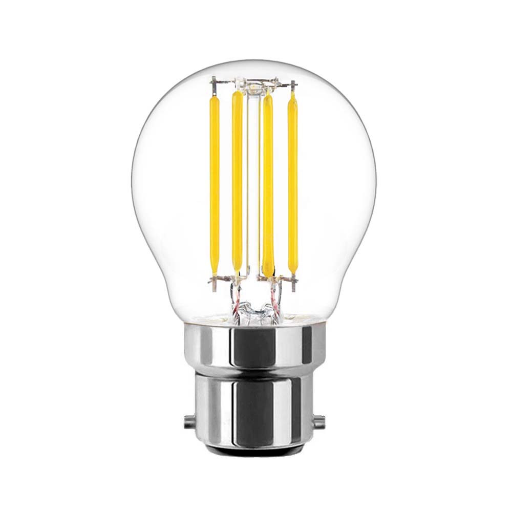 G.W.S LED Wholesale Filament LED Bulbs Globe (Clear) / 6W / Warm White (2700K) G45 Vintage Style Dimmable B22 6W LED Filament Globe Light Bulb